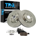 TRQ Front Brake Pad and Rotor Set Ceramic Vented Rotors Compatible with 2015-2020 Ford Edge