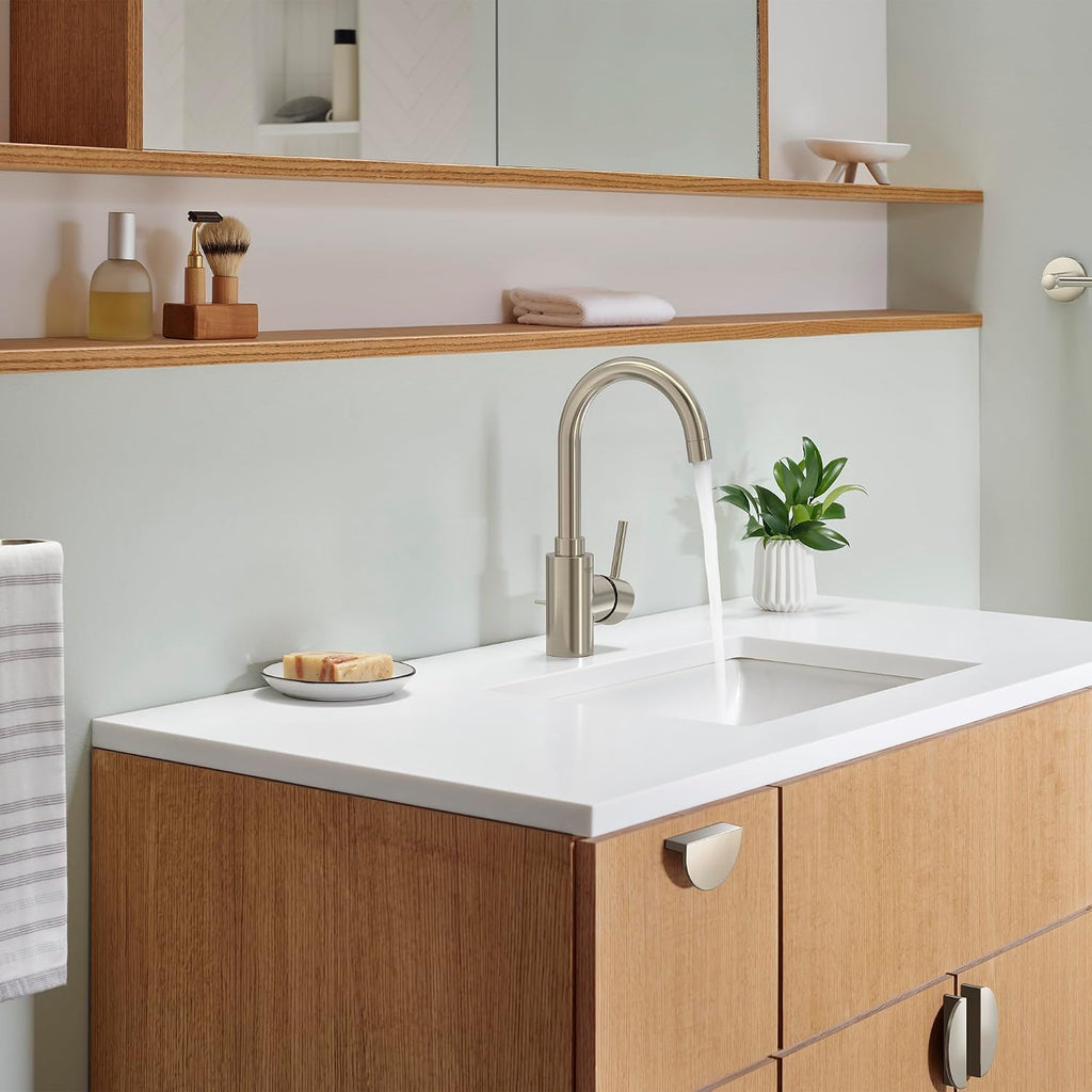 GROHE 32138EN2 Concetto Single-Handle Bathroom Faucet, Brushed Nickel InfinityFinish