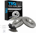 TRQ Front Ceramic Brake Pad and Rotor Set Compatible with 13-16 Ford Escape L4 2.0L AWD 13-16 Escape L4 2.0L FWD 15-17 Transit Connect 2014 Transit Connect 120.6 in. Wheel Base 2017