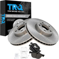 TRQ Front Brake Pad and Rotor Set Ceramic Vented Rotors Compatible with 2007-2018 BMW X5 2011-2019 X6