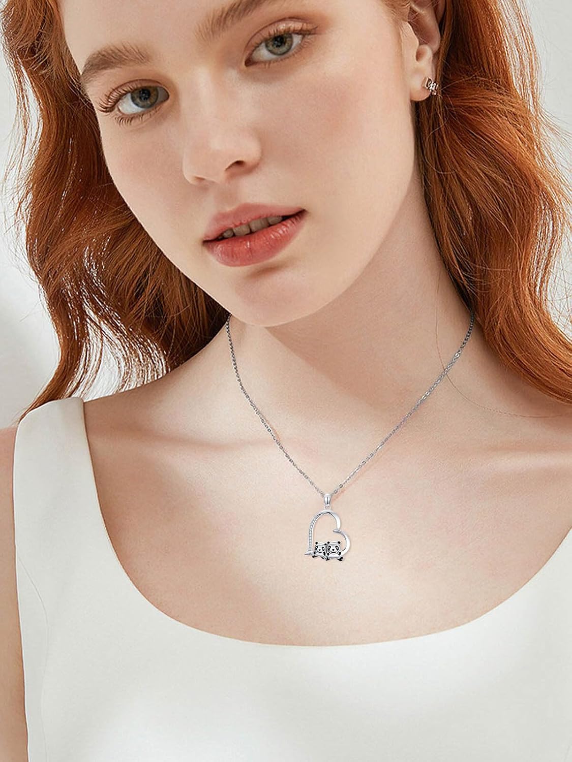 ZBA Natural Diamond Animal Necklaces for Women, 18k Gold Plated 925 Sterling Sliver Fine Jewelry Meaningful Gifts (Color F-G/Clarity I1-I2)