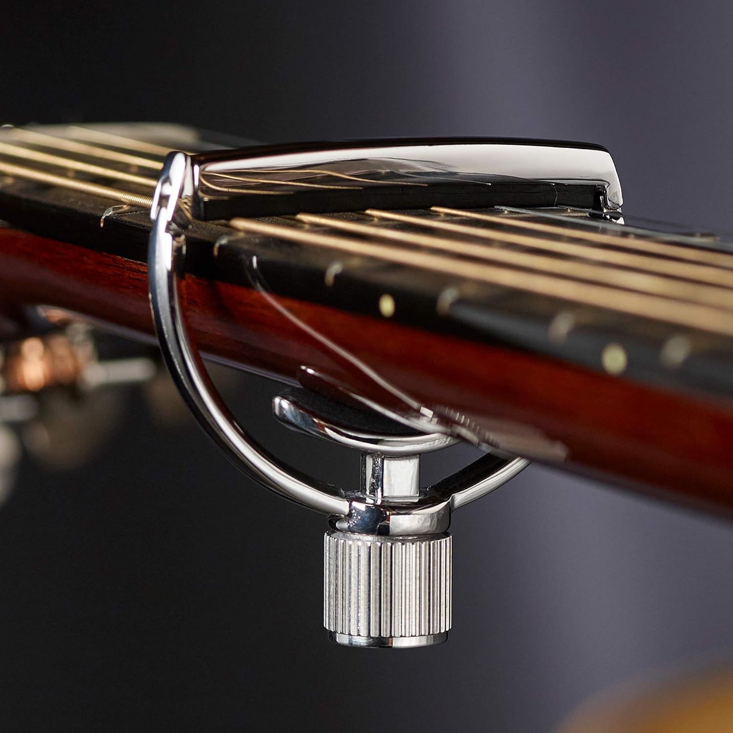 G7th Heritage 6-String Guitar Capo S1 - Stainless Steel with Adaptive Radius Technology - Wide Width - Yoke-Style Capo for Acoustic and Electric Guitar, UK Design