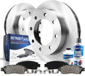 Detroit Axle - Rear Brake Kit for 12-21 Nissan NV1500 NV2500 NV3500 Disc Brake Rotors Ceramic Brakes Pads 2012 2013 2014 2015 2016 2017 2018 2019 2020 2021 Replacement : 14.36' inch Rotor