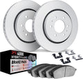 Dynamic Friction Company Front Brake Kit Fits 2005-2025 Nissan Frontier; 2005-2012 Nissan Pathfinder; 2005-2015 Nissan Xterra| 4000 HybriDynamic Pads, Blank Rotors| Hardware| 11.7' Front