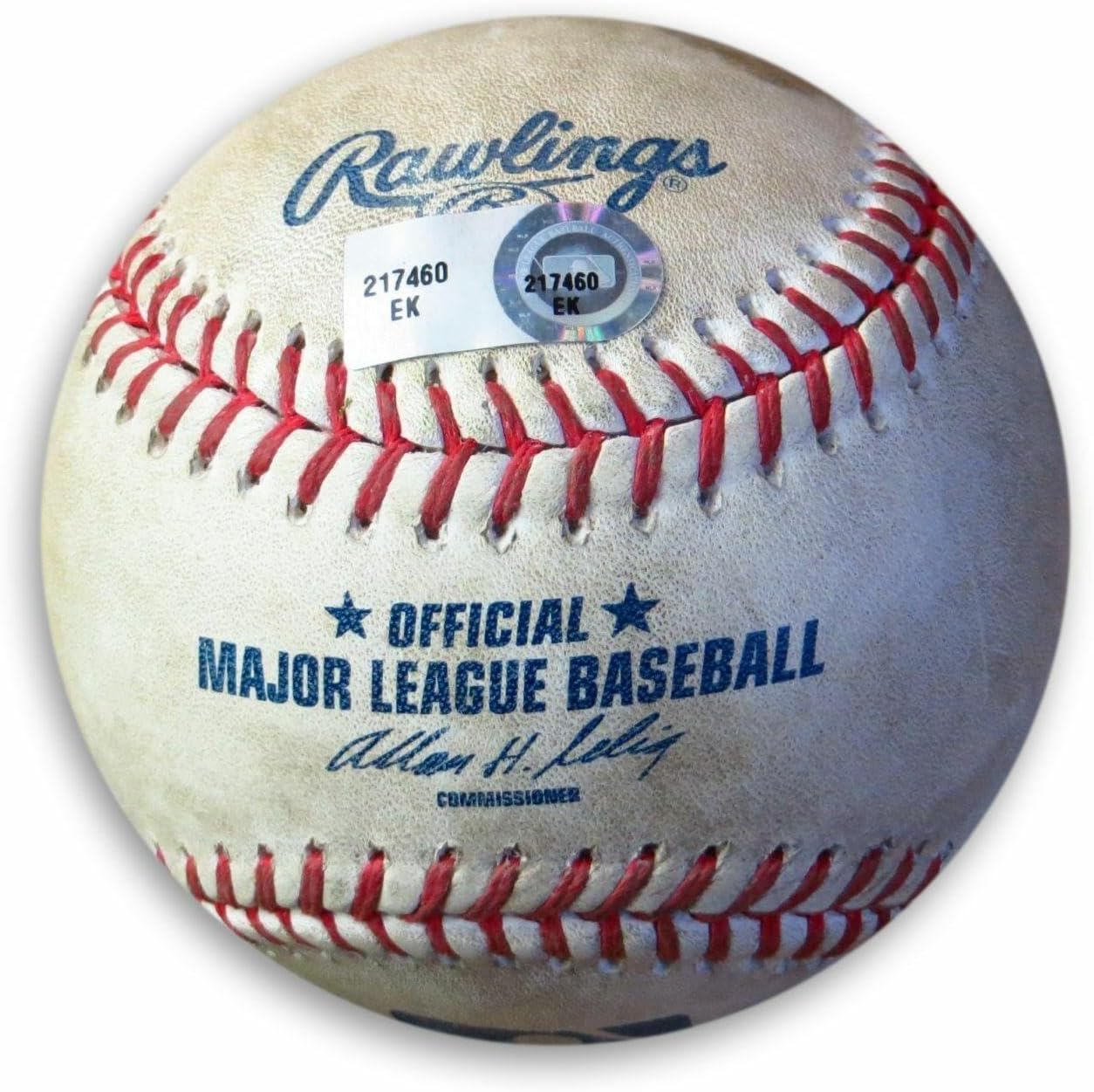 A.J. Ellis Game Used Baseball 5/28/13 Dodgers Hit RBI Single vs Blanton EK217460 - MLB Game Used Baseballs