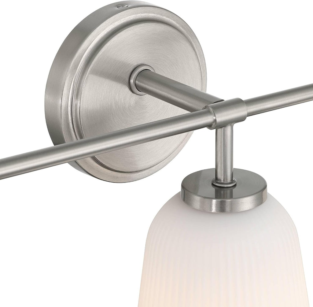 Possini Euro Design Possini Euro Bouchard 24' W Brushed Nickel 3-Light Bath Vanity Light
