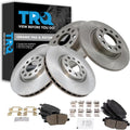 TRQ Front and Rear Brake Pad and Rotor Set Ceramic Compatible with 2018-2022 Jeep Compass