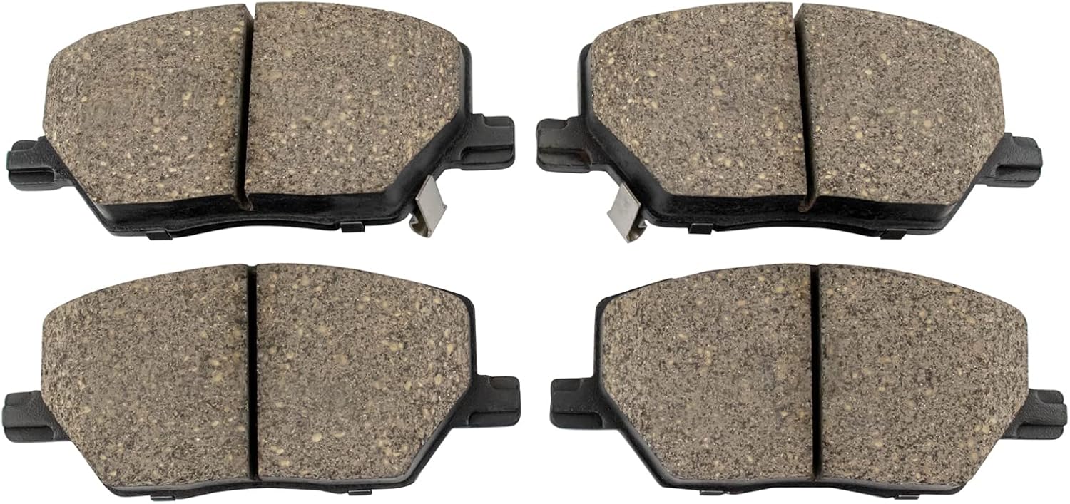 TRQ Front Brake Pad and Rotor Set Ceramic G Coated Vented Rotors Compatible with 2016-2021 Fiat 500X 2017-2022 Jeep Compass 2015-2021 Renegade