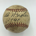 Rare 1941 AB Wright Single Signed Game Used Minor League Baseball JSA COA - MLB Game Used Baseballs