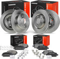A-Premium Front & Rear Vented Disc Brake Rotors + Ceramic Pads Kit Compatible with Select Nissan Models - Rogue 2014 2015 2016 2017, 12-PC Set