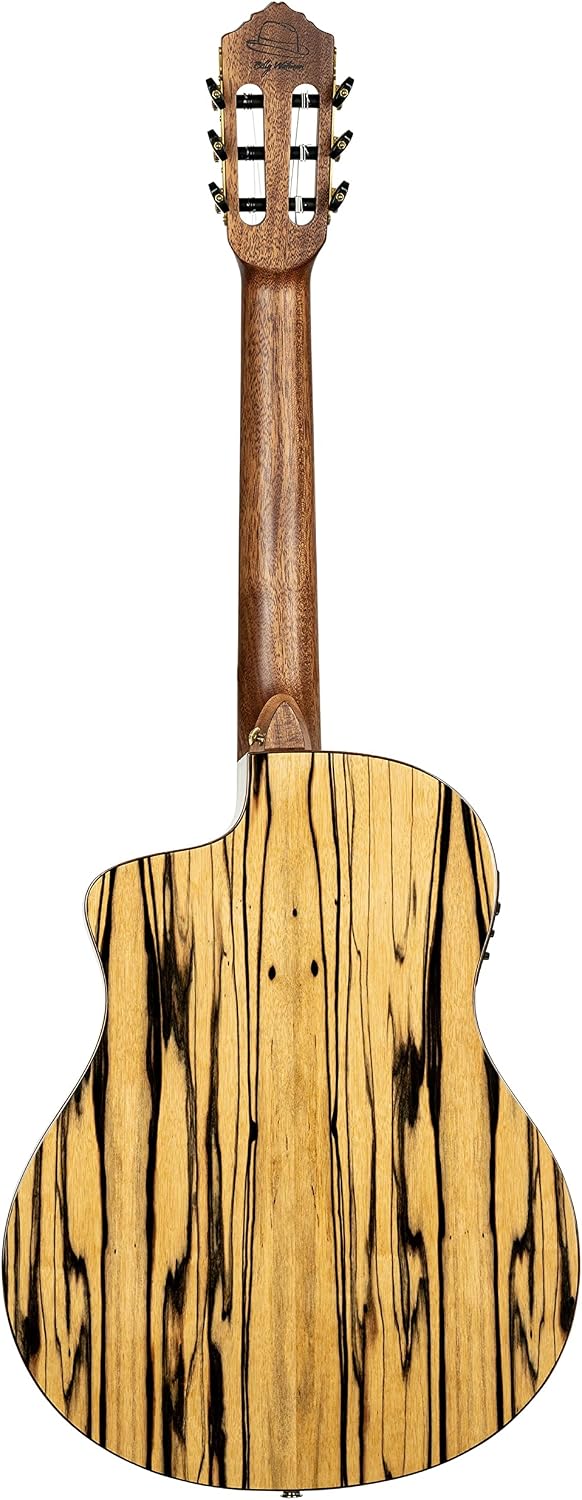 Ortega Guitars 6 String Signature Series Billy Watman Acoustic-Electric Nylon Classical Guitar w/Bag, Right, Full (BYWSM)