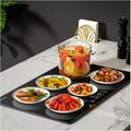Plate Warmer Electric Hot Plate Warming Tray Rectangle Electric Food Warmer Tempered Glass Surface with 16 Functions Keeps Food Hot AdjusTemperature Control