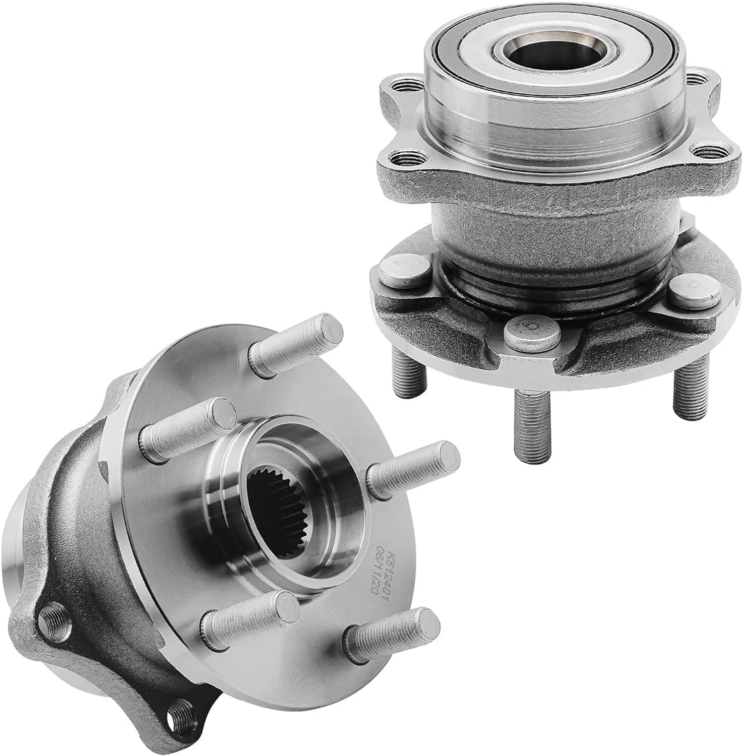 Detroit Axle - Brake Kit for 2009-2013 Subaru Forester Impreza, 11.53'' inch Front and 11.26'' inch Rear Drilled & Slotted Brake Rotors Wheel Bearings & Hubs Wheel Lug Nuts 2010 2011 2012 Replacement