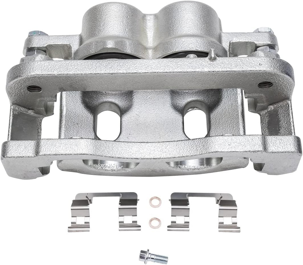 Detroit Axle - Front Brake Kit for Chevy GMC Silverado Sierra Suburban Yukon XL 1500 Avalanche Escalade [6-Lug] Drilled Slotted Brake Rotors Brakes Pads Brake Calipers Replacement : 12.99 inch Rotor