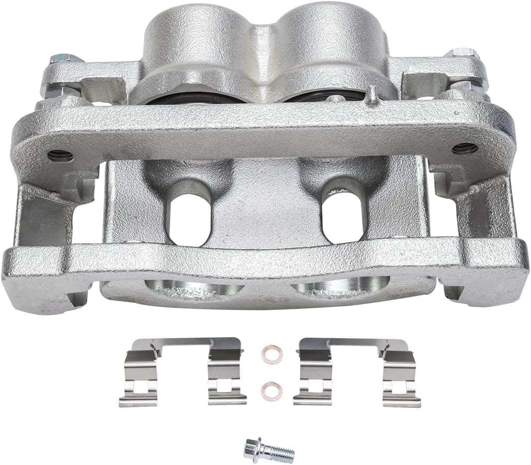 Detroit Axle - Front Brake Kit for Chevy GMC Silverado Sierra Suburban Yukon XL 1500 Avalanche Escalade [6-Lug] Drilled Slotted Brake Rotors Brakes Pads Brake Calipers Replacement : 12.99 inch Rotor