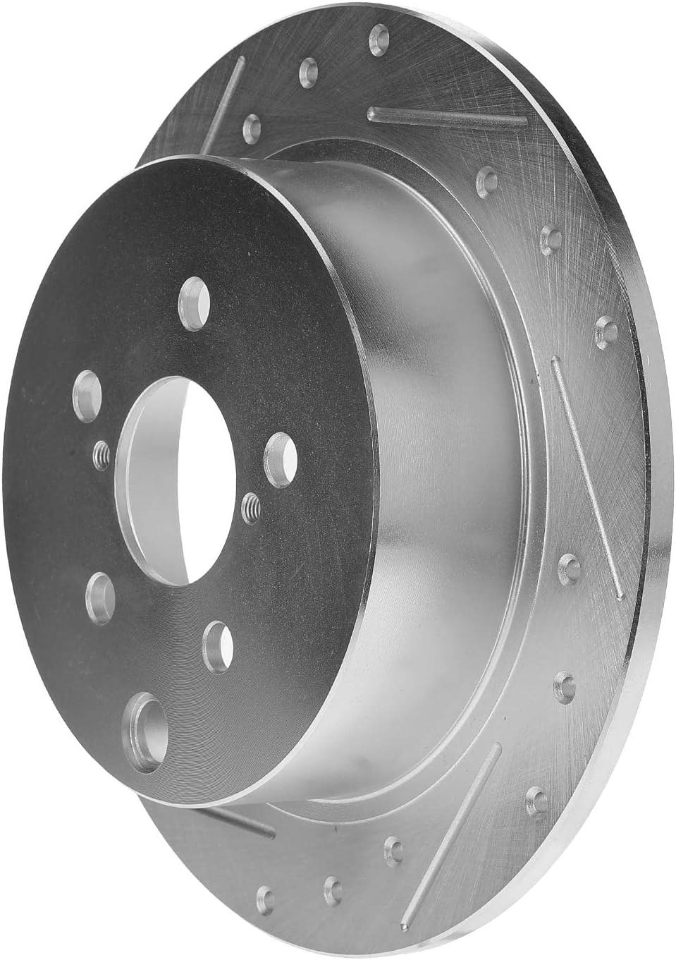 A-Premium 10.78 inch (274 mm) Rear Drilled and Slotted Disc Brake Rotors + Ceramic Pads Kit Compatible with Select Subaru Models - Crosstrek 2016-2020, Forester 2014-2018, Impreza, XV Crosstrek