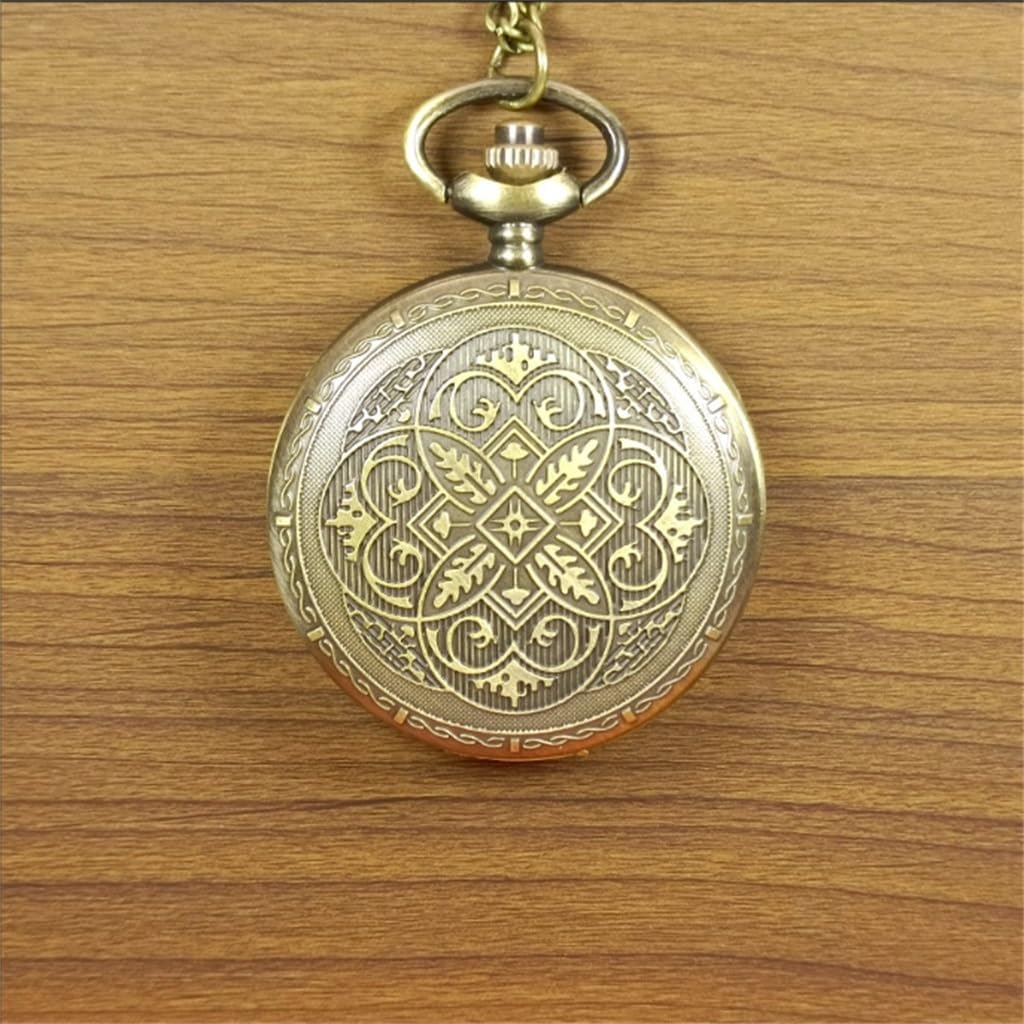 Carved Pocket Watch, Quartz, Necklace, Pendant, Clothing Accessories
