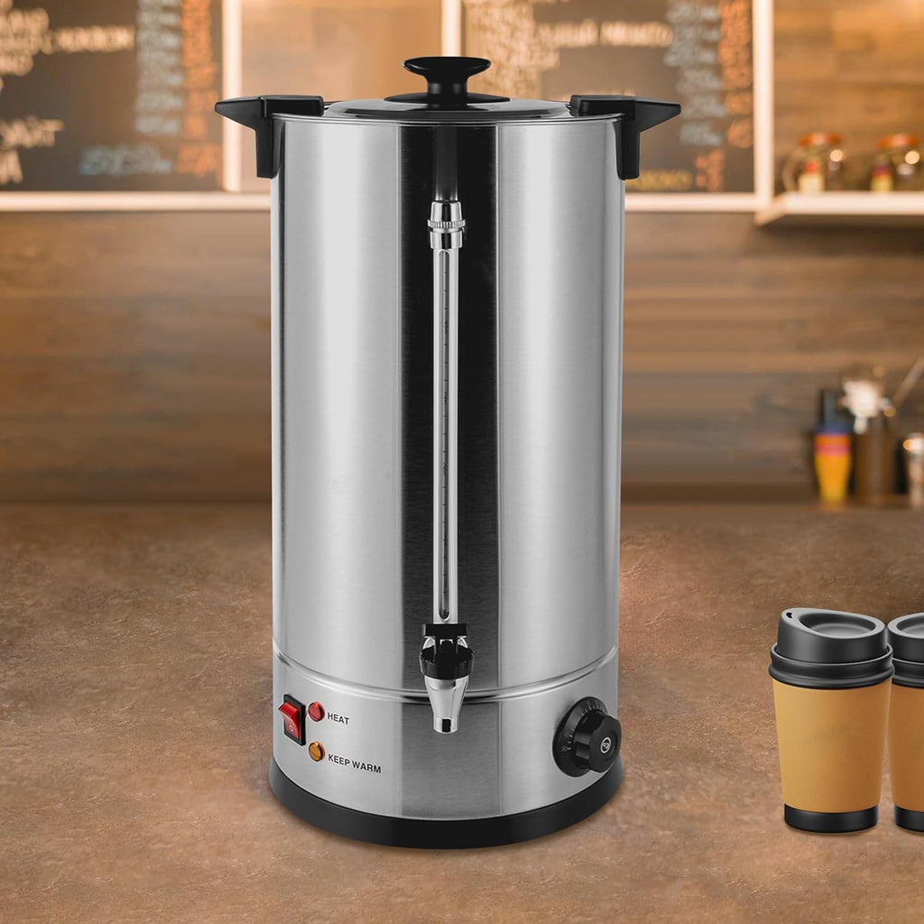 25L Hot Water Dispenser, Electric Hot Water Boiler Stainless Steel Tea Urn Coffee Boiler Water Boiler, Electric Kettle Temperature Control With Practical Faucet for Hot Drinks