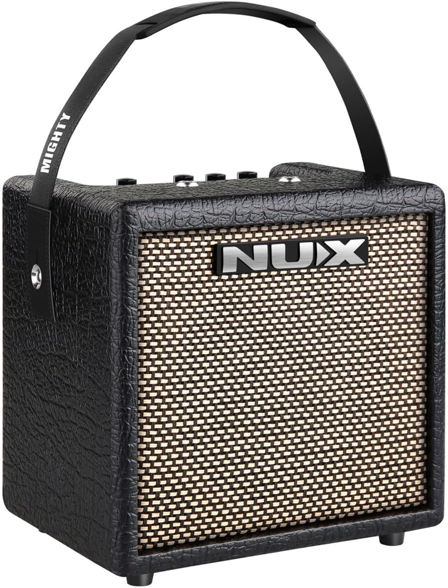 NUX Mighty 8BT MKII 8W Portable Modeling Amp, Acoustic, Electric, Bass Guitar amp Modeling and Cabinet IRs, Bluetooth，36 Default IRs, 6.5' FRFR Speaker,7 Presets, Drum Machine