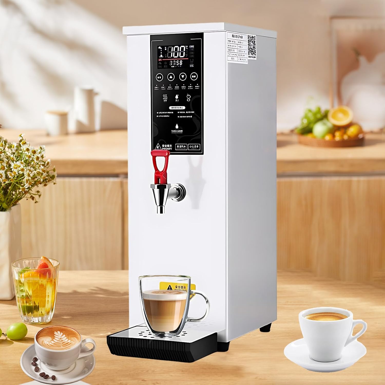 3000W Hot Water Dispenser, Electric Water Boiler with Triple-Layer Thermal Insulation, 304 Stainless Steel Liner for Home and Office