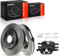 A-Premium 10.83 inch(275mm) Front Vented Disc Brake Rotors + Ceramic Pads Kit Compatible with Select Ford Models - Focus 2005-2007, 2.0L 2.3L, Not SVT Models, 6-PC Set