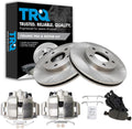 TRQ Front Brake Pad and Rotor Set Ceramic Vented Rotors Calipers Compatible with 2005-2007 Ford Escape Mercury Mariner
