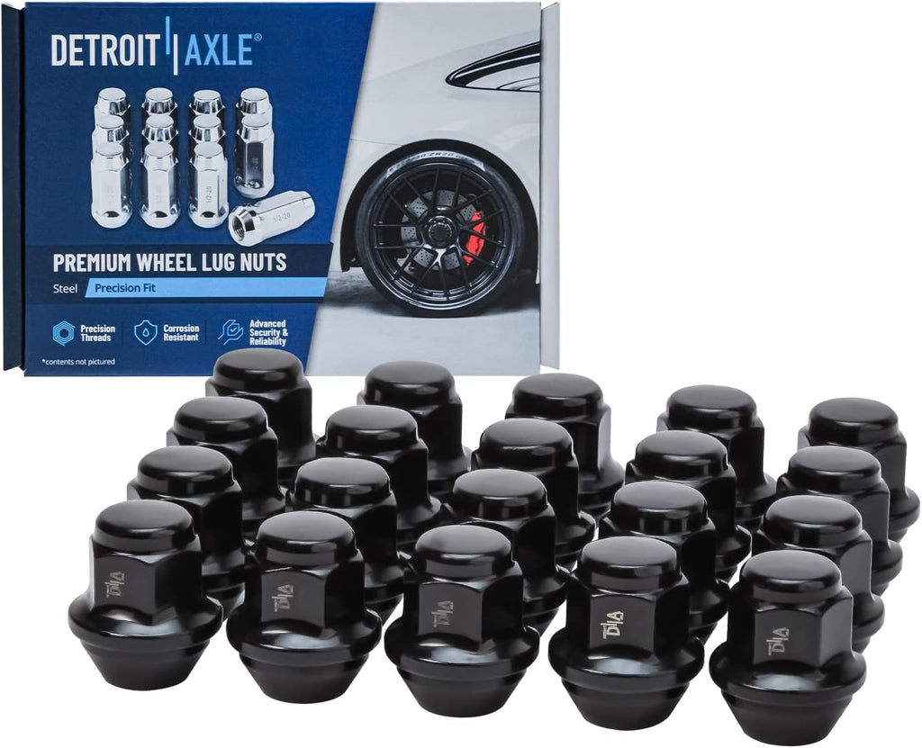 Detroit Axle - Brake Kit for FWD 2014-2016 Lincoln MKZ Hybrid Replacement 11.81' inch Front & 11.89' inch Rear Drilled & Slotted Disc Brake Rotors Wheel Bearing Hubs Lug Nuts