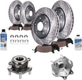 Detroit Axle - Wheel Bearing Hubs Brake Kit for 2014-2020 Nissan Rogue 2017-2022 Rogue Sport, Brake Rotors Brake Pads Wheel Bearing Hubs Front Rear Replacement: 11.65 inch Front and 11.50 inch Rear