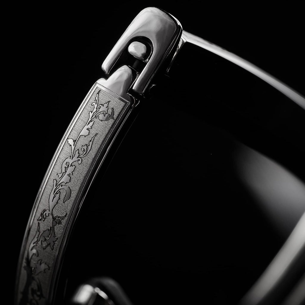 G7th Heritage 6-String Guitar Capo S3 - Stainless Steel with Full Acanthus Engraving & Adaptive Radius Technology - Wide Width - Yoke-Style Capo for Acoustic and Electric Guitar, UK Design