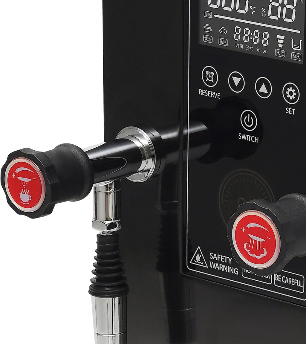 Step-Heating Commercial Hot Water Dispenser, 3000W Fast Water Boiler with 12L Automatic Steam Boiling Water Boiler 304 Stainless Steel Hot Water Dispenser for Restaurants Homes and Offices