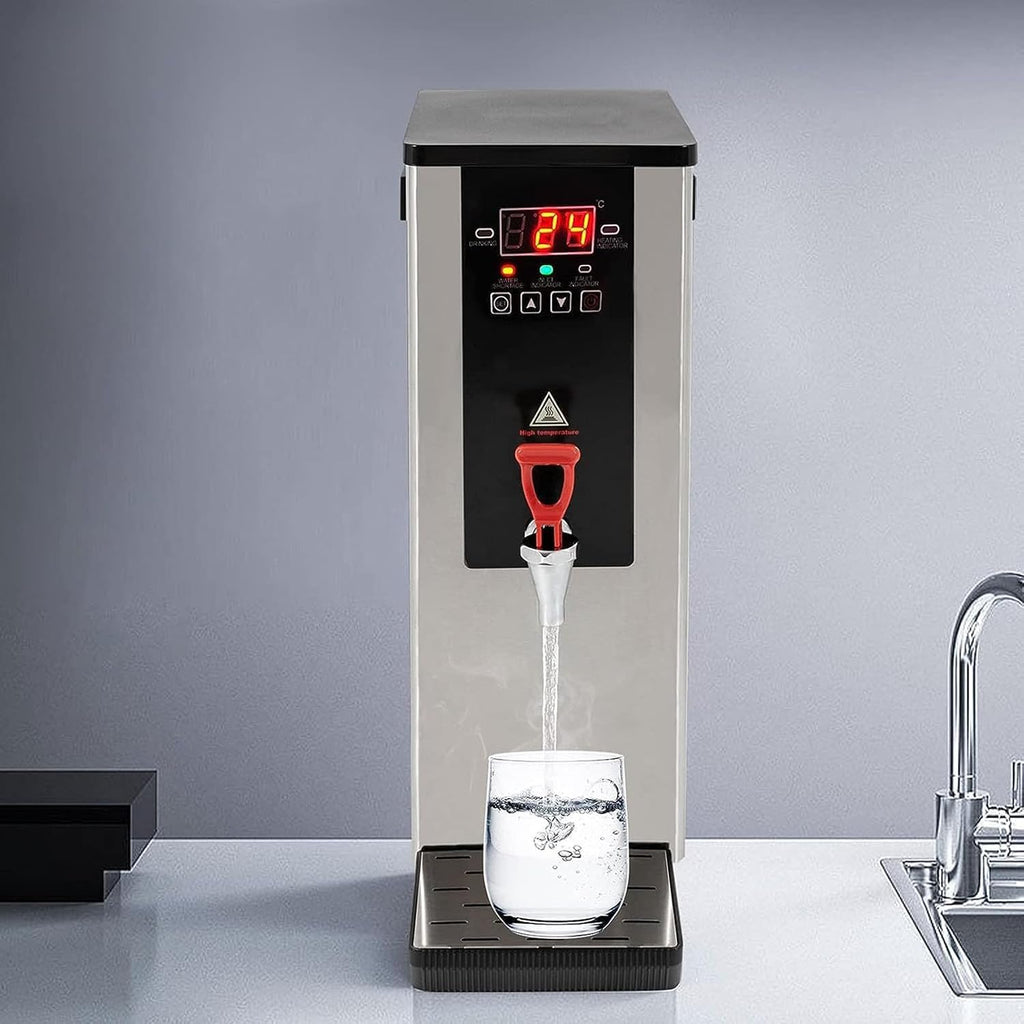 2400W Electric Hot Water Dispenser, 10L Automatic Boiling Water Machine with Faucet & LCD, Great for Office, Home Use, Commercial Water Boiler
