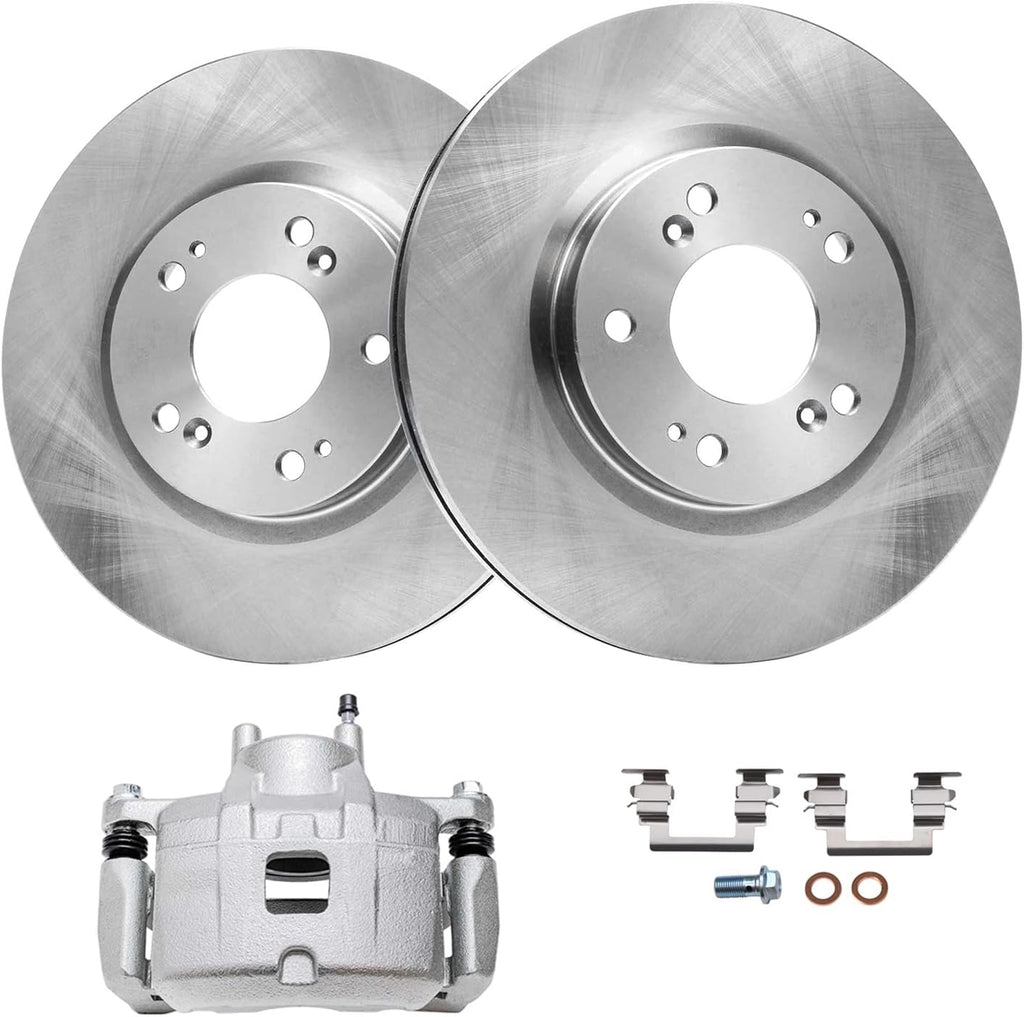 Detroit Axle - Front Brake Kit for Chrysler Sebring 200 Dodge Avenger Caliber Jeep Compass Patriot, 11.57'' inch Disc Brake Rotors Brake Caliper Replacement