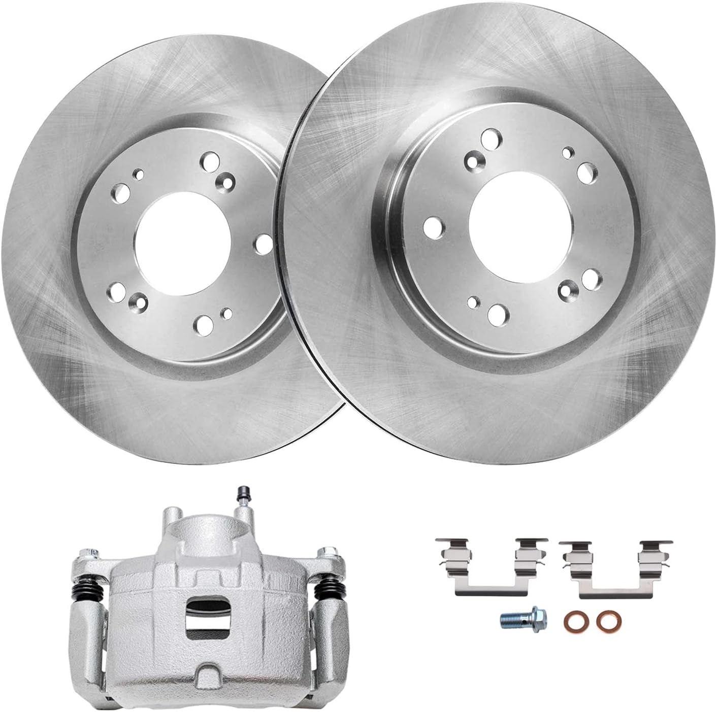 Detroit Axle - Front Brake Kit for Chrysler Sebring 200 Dodge Avenger Caliber Jeep Compass Patriot, 11.57'' inch Disc Brake Rotors Brake Caliper Replacement