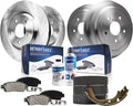 Detroit Axle - Brake Kit for Dodge Dakota Mitsubishi Raider Ram Dakota, 12.28' inch Front Disc Brakes Rotors Ceramic Brake Pads, Rear Brake Drums Brake Shoes Replacement