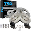 TRQ Front and Rear Brake Pad and Rotor Set Ceramic Compatible with 2018-2021 Buick Encore 2018-2021 Chevrolet Trax