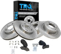 TRQ Front and Rear Brake Pad and Rotor Set Ceramic Compatible with 2007-2010 Chrysler Sebring 2011 200 2008-2014 Dodge Avenger Mitsubishi Lancer 2007-2017 Jeep Compass Patriot 2008-2012 Outlander