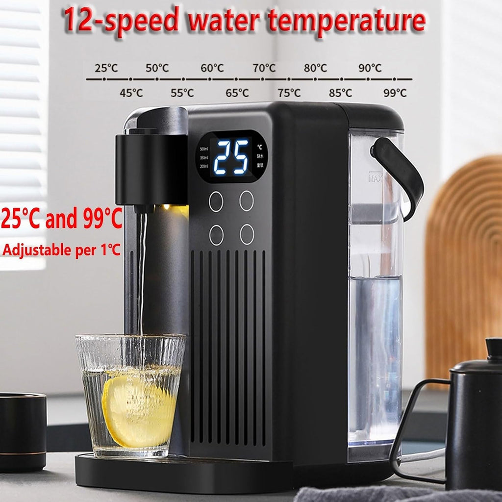 Instant Hot Water Dispenser Filter, Removable Water Tank, Desktop Water Cooler, 12 Temperature and 3 Water Volume Settings, No Installation (Color : White, Size : 9.4 * 7.2 * 11.8inch)
