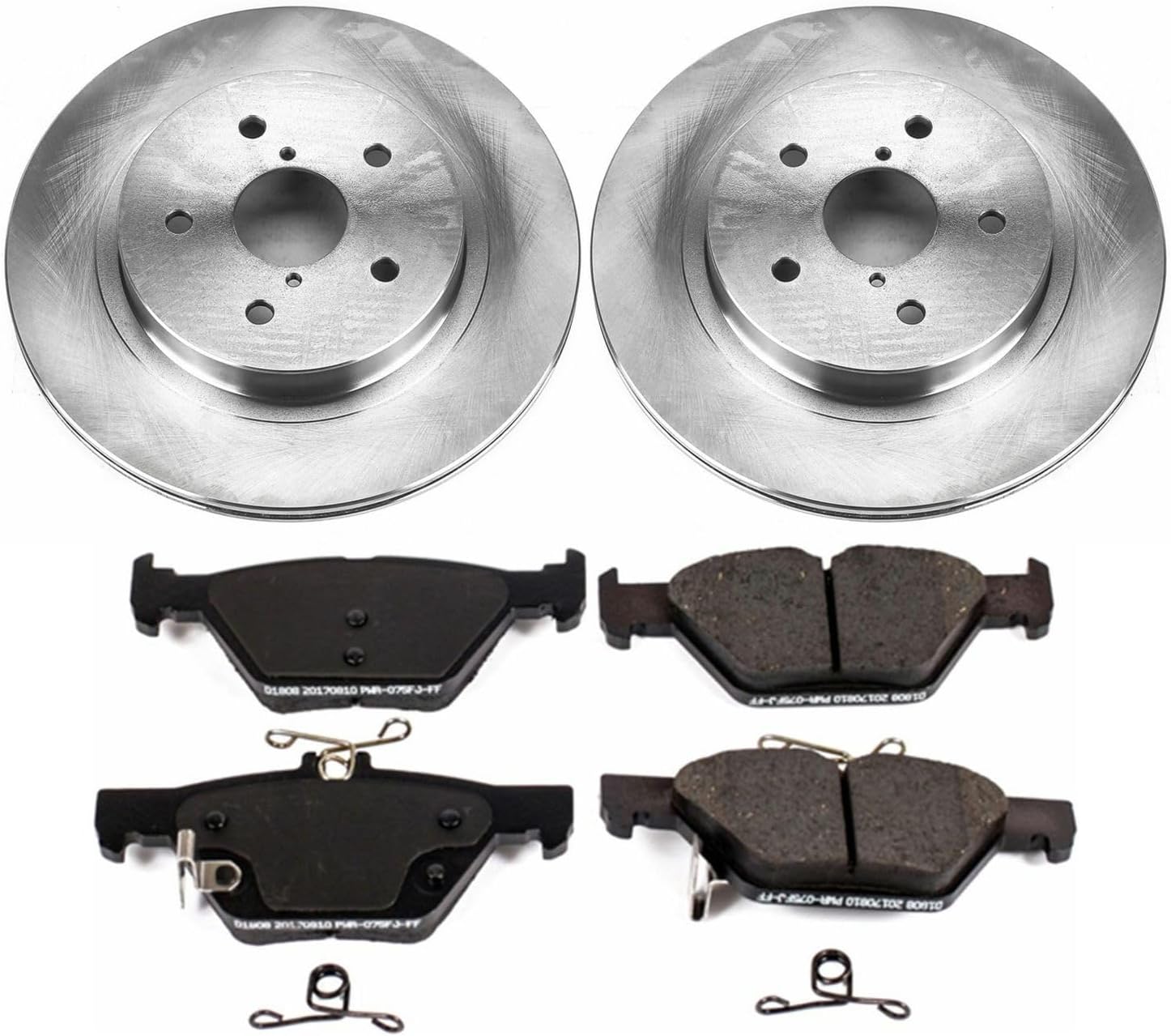 PowerStop Rear Brake Kit for Subaru Legacy 2015-22 |Outback 2015-23 |WRX 2016-24 - Z17 Ceramic Brake Pads & Disc Rotors Replacement, KOE7039
