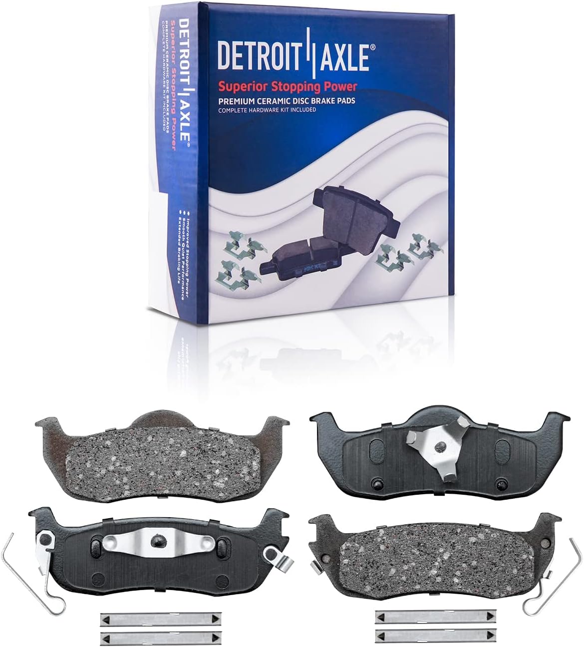 Detroit Axle - Brake Kit for 2012-2015 Nissan Armada 2011-2015 Nissan TITAN Replacement 2013 2014 Disc Brakes Rotors Ceramic Brake Pads Front and Rear