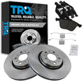 TRQ Front Brake Pad and Rotor Set Ceramic Compatible with 2003-2012 Volvo XC90 316mm Rotors 2013 XC90 To VIN 633384 316mm Rotors