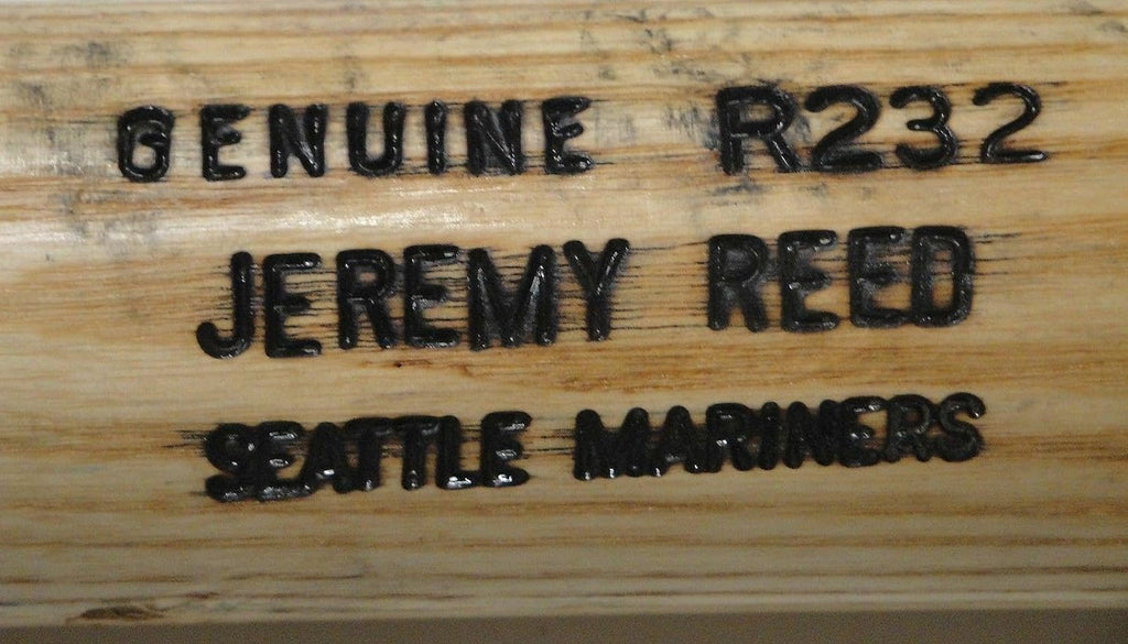 Jeremy Reed Hand Signed Baseball Bat Game Used Seattle Mariners COA Cracked - MLB Game Used Baseballs