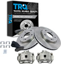 TRQ Front Brake Pad and Rotor Set Ceramic Rotors Calipers Compatible with 2007-2010 Hyundai Elantra