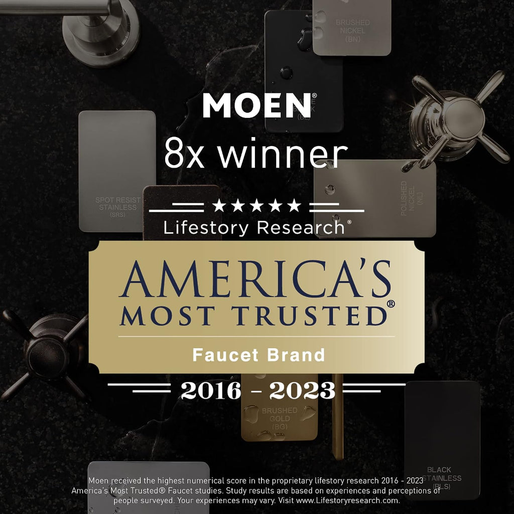 Moen Voss Matte Black 4-Light Dual-Mount Bath Bathroom Vanity Light Fixture with Frosted Glass, YB5164BL