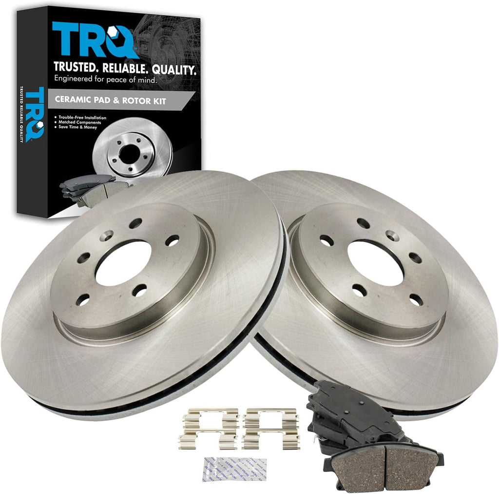 TRQ Front Ceramic Brake Pad and Rotor Set 11.81 in 5-Lug for 2013-2017 Buick Encore 2015-2017 Chevrolet Trax Korea Built Models 1st VIN Digit K 2015-2017 Trax Mexico Built Models 1st VIN Digit 3