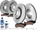 Detroit Axle - Brake Kit for 03-14 Volvo XC90, Disc Brake Rotors Brakes Pads 2003 2004 2005 2006 2007 2008 2009 2010 2011 2012 2013 2014 Replacement : 13.23' inch Front and 12.13' inch Rear Rotor
