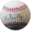 Vin Scully Signed Autographed Game Used Baseball Los Angeles Dodgers Beckett