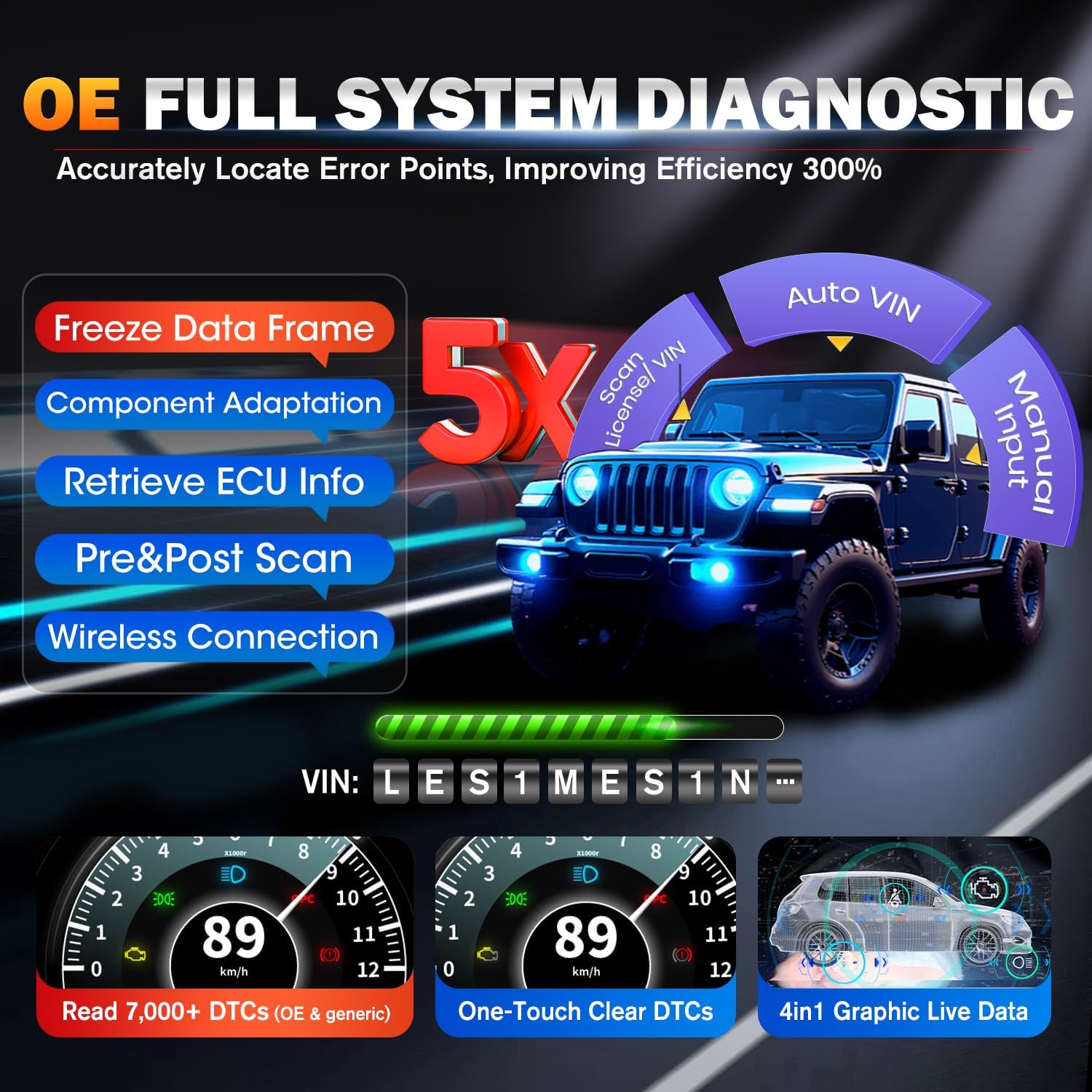 Autel Scanner MaxiCOM MK900BT, 2026 MK900-BT V2.0 Bidirectional Diagnostic Tool, 8in Up of MK900 MX900 MK808S MK808BT MX808S MK808Z, 3000+ Active Tests, 40+ Service, CAN-FD&DOIP, All System, FCA 11 OS