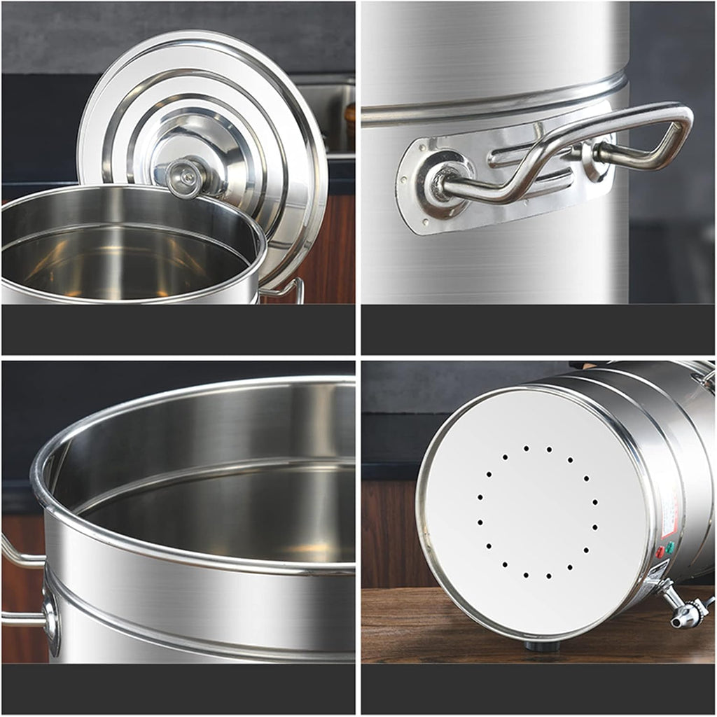 60L Stainless Steel Electric Hot Water Boiler Urn, Commercial Coffee Urn for Restaurants & Drink Shops, Large Capacity with Spigot, Ideal for Events & Catering