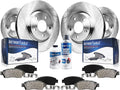 Detroit Axle - Brake Kit for Land Rover Range Rover Sport Discovery, Disc Brake Rotors Ceramic Brakes Pads with Hardware Replacement : 14.17' inch Front and 13.78' inch Rear Rotor