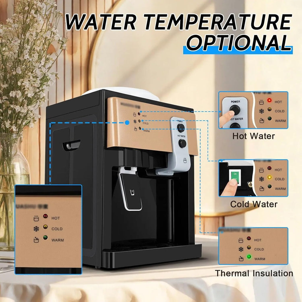 Water Dispenser 5 Gallon Freestanding Top Loading Countertop Water Dispenser Warm & Hot & Cold Water Cooler Home Office Use Water Cooler